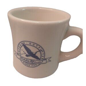 Eddie Bauer Canadian Goose Cafe  Weight Coffee Mug Tea Cup Preowned Beige Blue